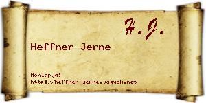Heffner Jerne névjegykártya